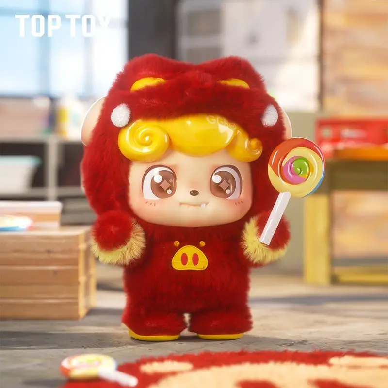 

TOPTOY Licensed GG Bond Q Baby Pig Partner Series Plush Keychain Blind Box Trendy Collectible Desktop Art Ornament Decor Gift