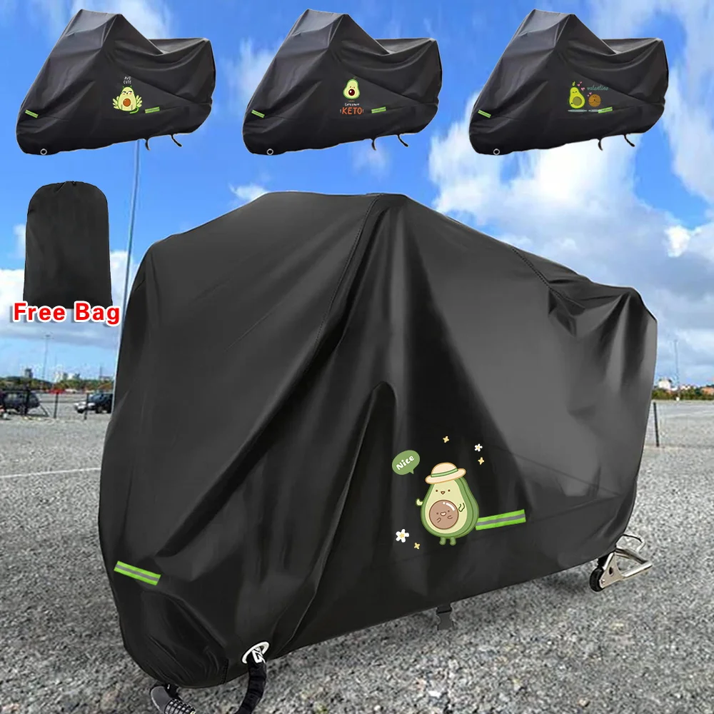 

Motorbike Cover Wear-resistant Fabric Moto Scooter All Season Outdoor UV Protector M - 3XL Rainproof Covers Avocado Pattern