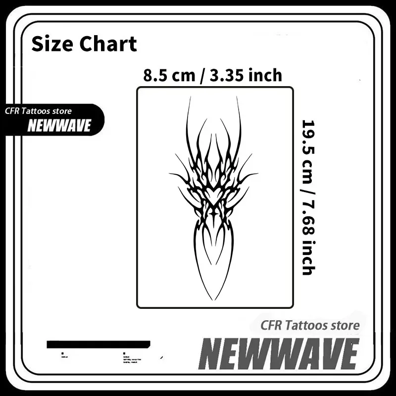 Temporary Tattoos Fake Tatto Dark Thorns Herbal Juice Tattoo Stickers Arm Abdomen Waterproof Sexy Hot Girls Goth Cool Stuff Art