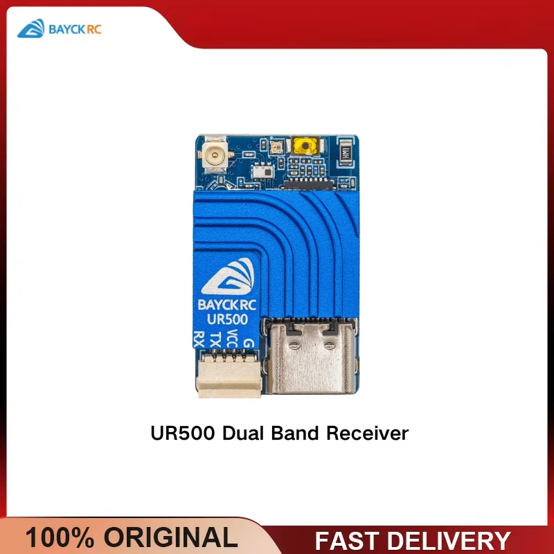 BAYCKRC UR500 2.4GHz/915MHz Dual Band ELRS Receiver 500mW Long Range RX for FPV Racing Drone Quadcopter 80-220mm