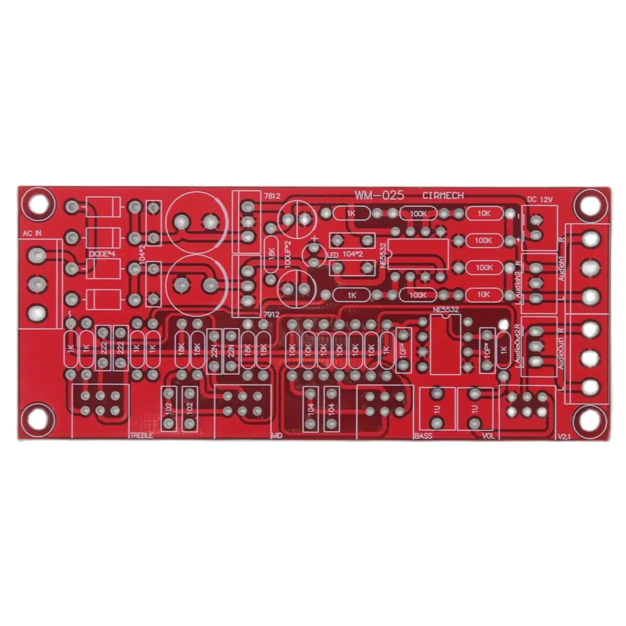 HiFi NE5532 Vorverstärker Board High-Mitte Bass Einstellung Verstärker Audio Ton Pre-Amp PCB