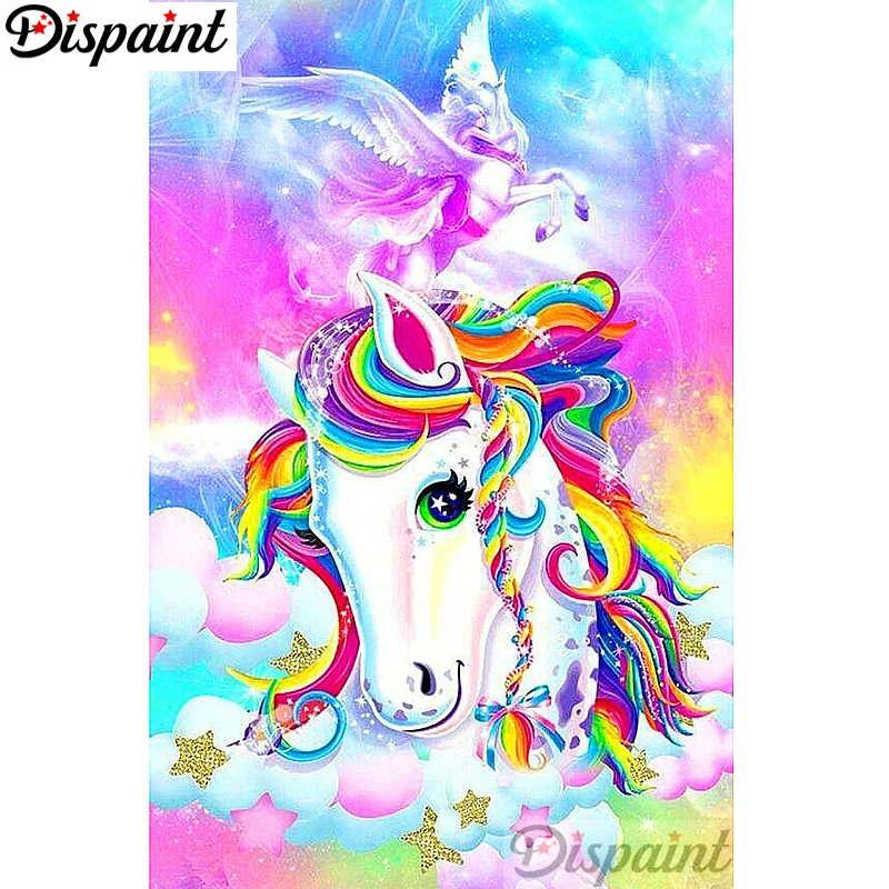 

Dispaint Full Square/Round Drill 5D DIY Diamond Painting "Color horse" Embroidery Cross Stitch 3D Home Decor A12886