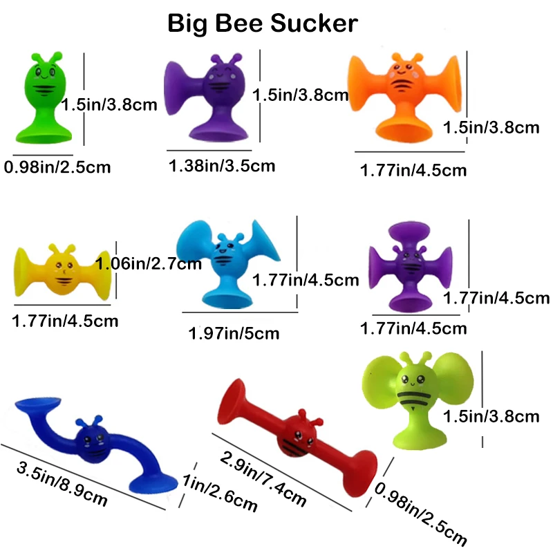 Bienen-Saugnapf-Spielzeug, weiche Bausteine, Pop-Sauger, kleines Wurf-Dart-Set, interaktives Eltern-Kind-Spiel, Geschenk für Kinder – Detail 2