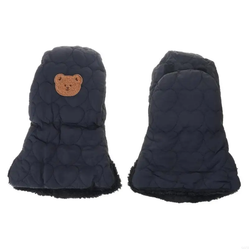 1 Pair Cartoon Stroller Gloves Baby Cart Handmuff Comfortable Warm Mittens Daily Hand Muffs Essential Winter Accessory