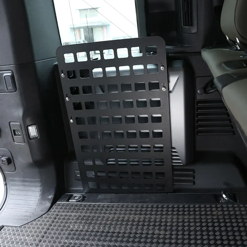 

Aluminum Alloy Black Car Trunk Hang Things Grid Plate Car Trunk Organizer Car Accessories For Land Rover Defender 110 2020-2024