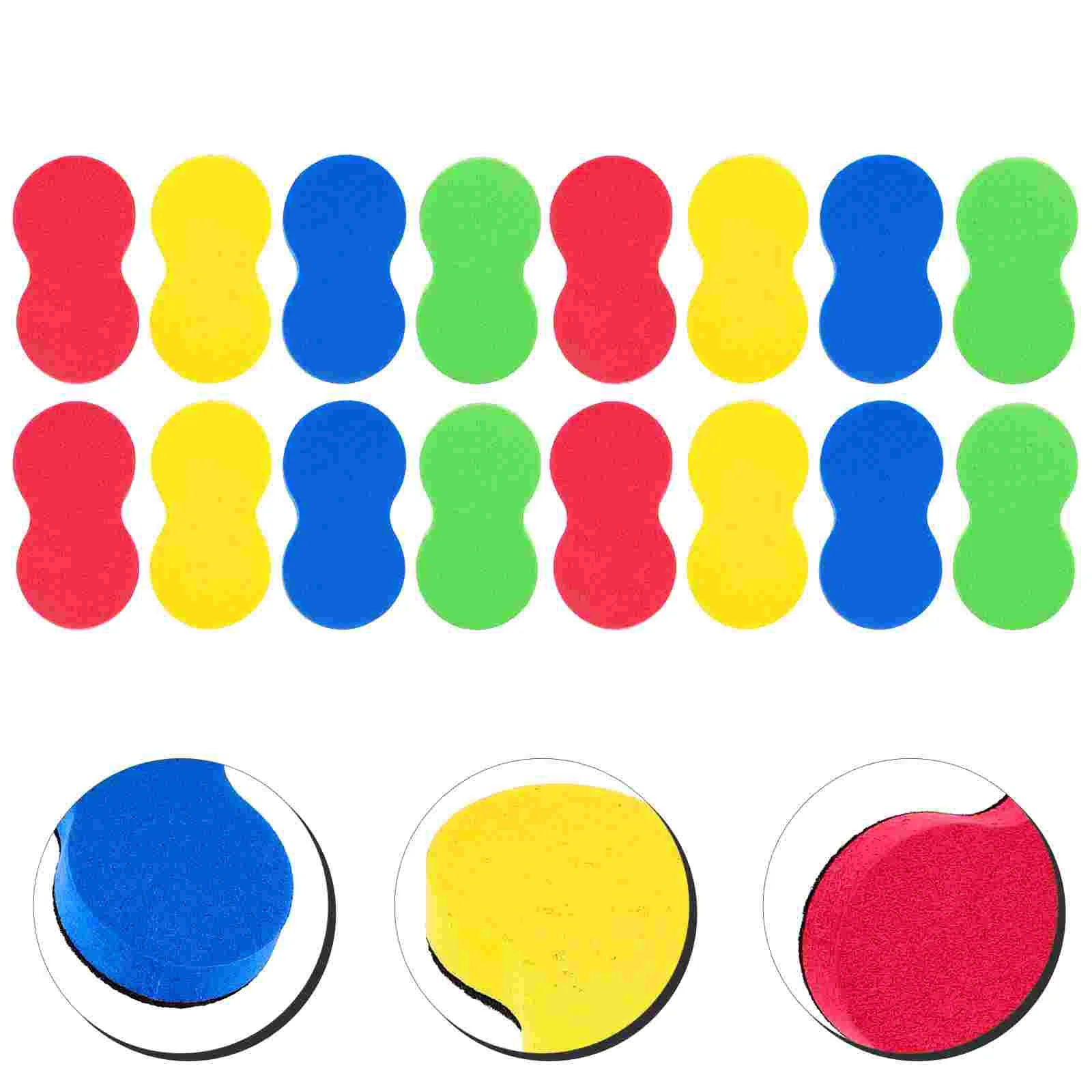 20 Pcs Office Dry Erase Erasers Mini Portable Whiteboard Rectangle Small Eva Erasable