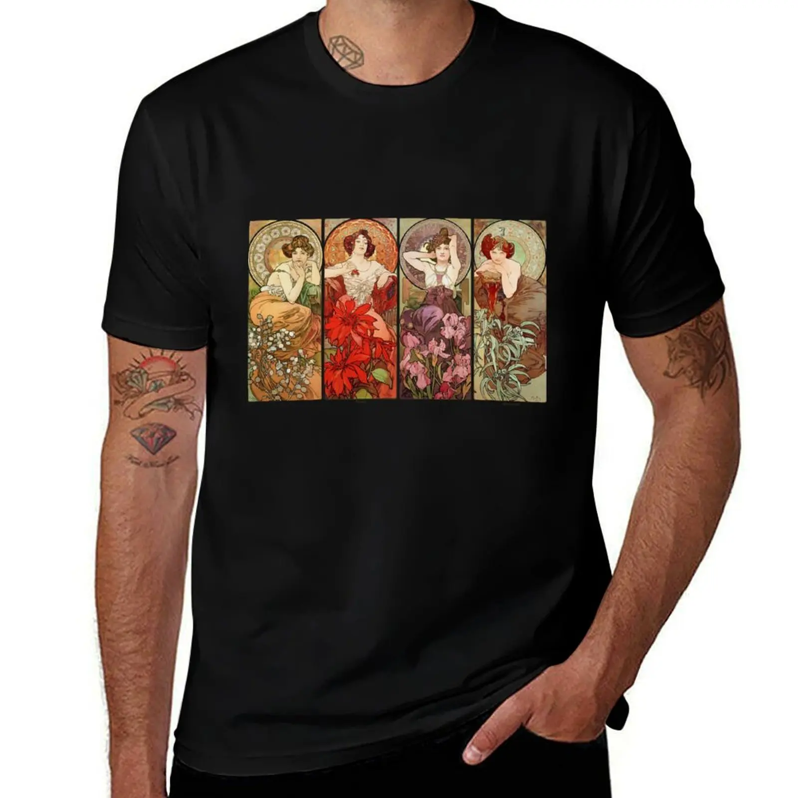 

The Precious Stones, by Alphonse Mucha. HIGH DEFINITION T-Shirt custom t-shirts plain white t shirts men