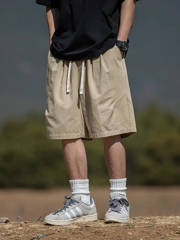 

Летние мужские брюки из ледяного шелка, прямые, повседневные, для работы, новинка 2025 года, универсальные, длиной до колена