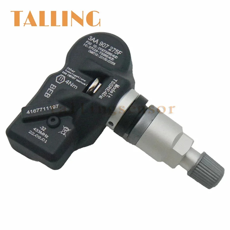 3AA907275F Tire Pressure Sensor 433MHz TPMS For Volkswagen CC Passat Tiguan 2007-2017 New 3AA907275 3AA907275D RDE013