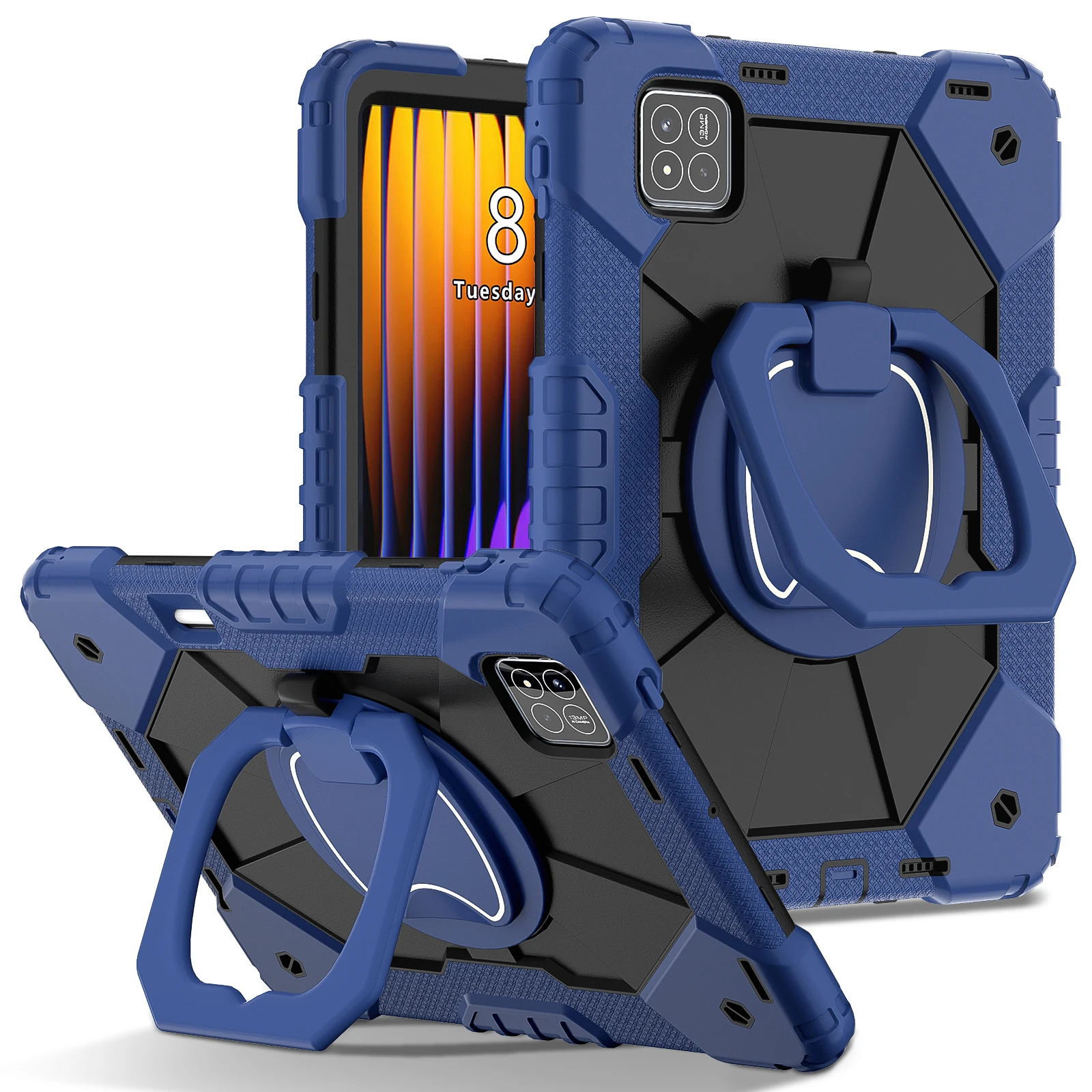 Rotation Stand Case For Xiaomi Pad 7 Pro 11.2 POCO Redmi Pad 2 2025 SE 8.3 Pro 12.1 inch Tablet Case with Handle Hard Cover