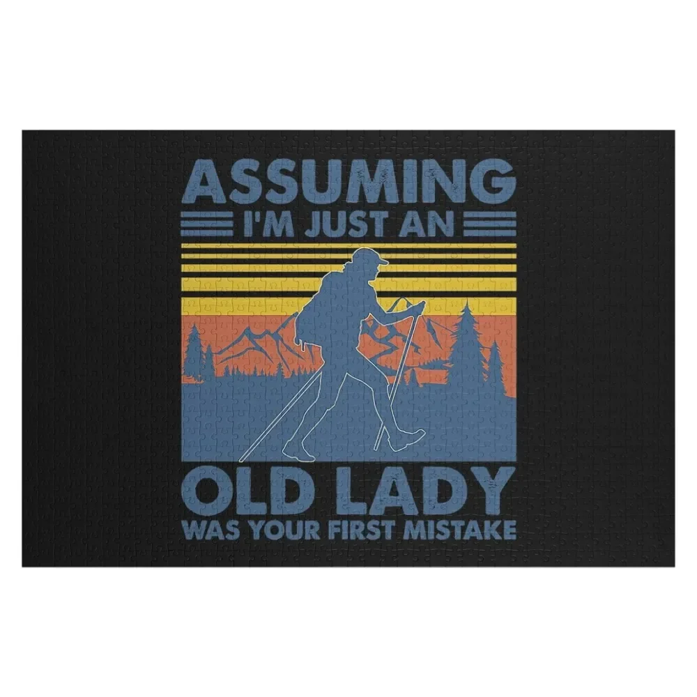 

Assuming I'm Just An Old Lady Was Your First Mistake Jigsaw Puzzle Custom Child Customs With Photo Personalised Toys Puzzle