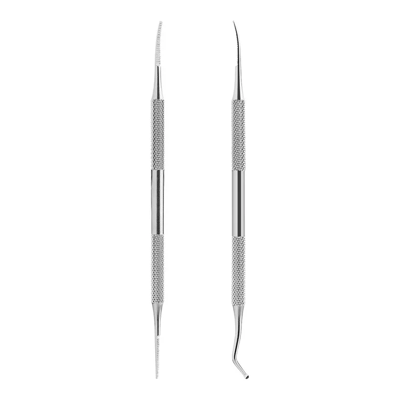 Lève-ongle incarné à double tête en acier inoxydable, outil de pédicure, paronyamitié, pied, livres, D343, 1 pièce