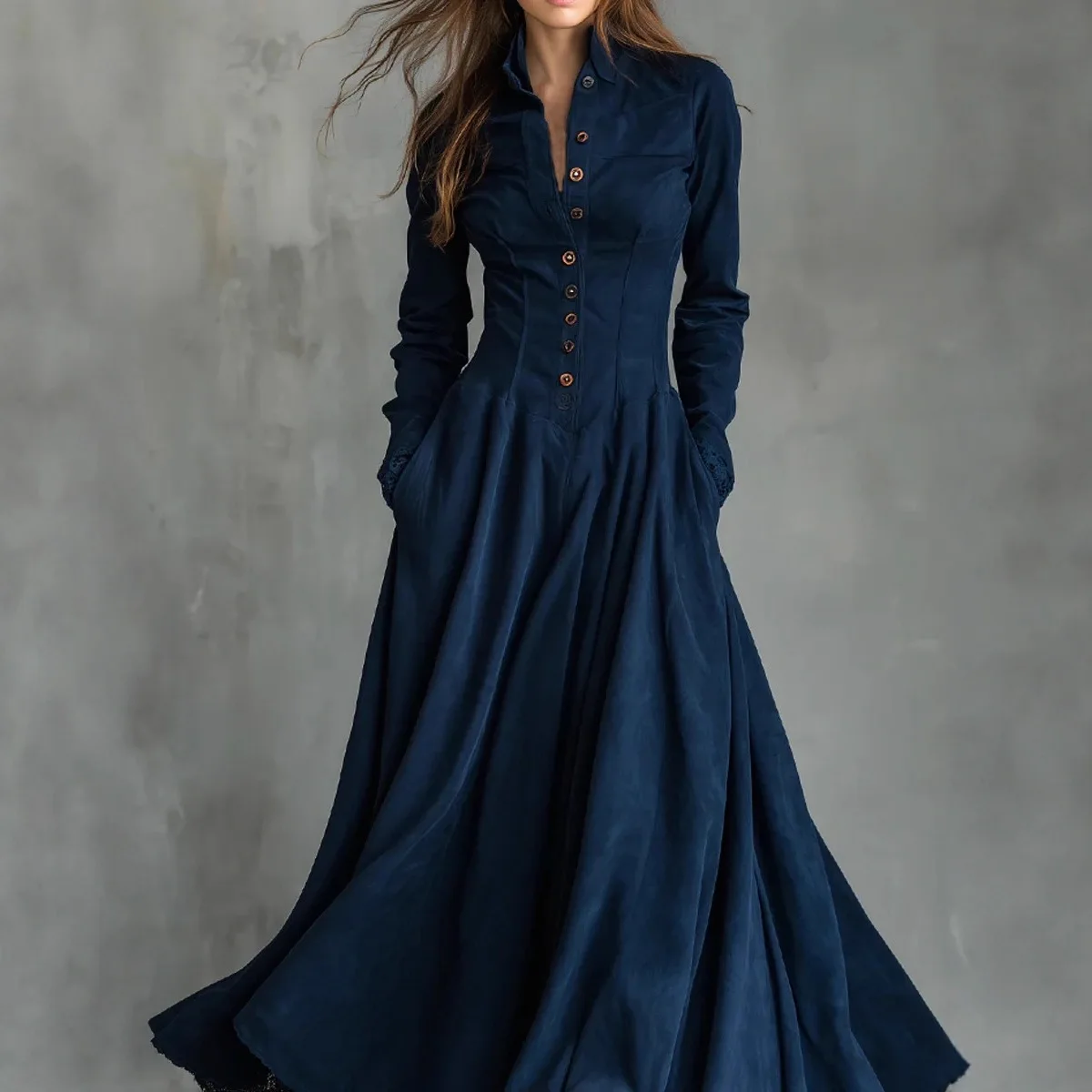French Retro Suede Lace Trim Blouse Top Dress Dresses Spring Summer Matching Set