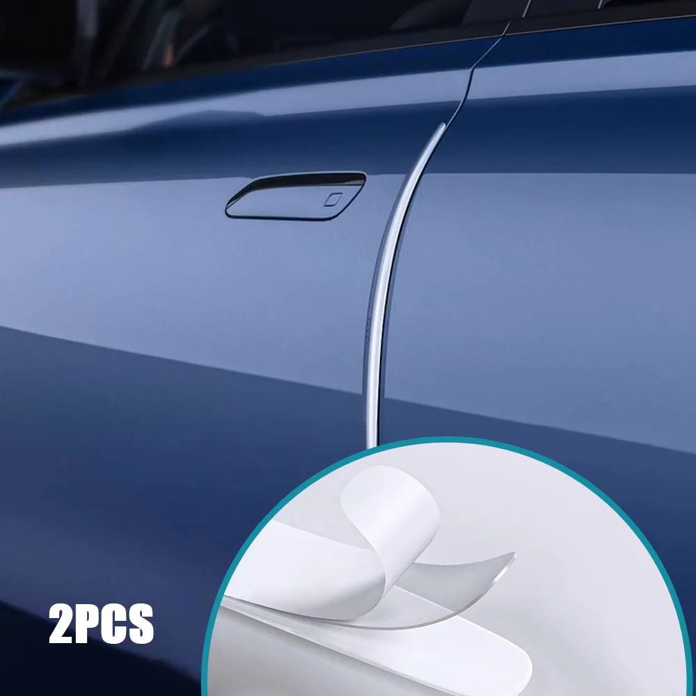 

2Pcs Auto Door Edge Anti-collision Protector Bar Stickers Silicone Guards Universal Car Rear View Mirror Cover Protection Strip