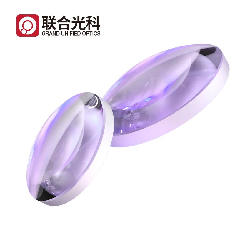 Factory Custom Optical Plano Convex Quartz Fused Silica Lens Dia10mm FL12.5mm to 50mm