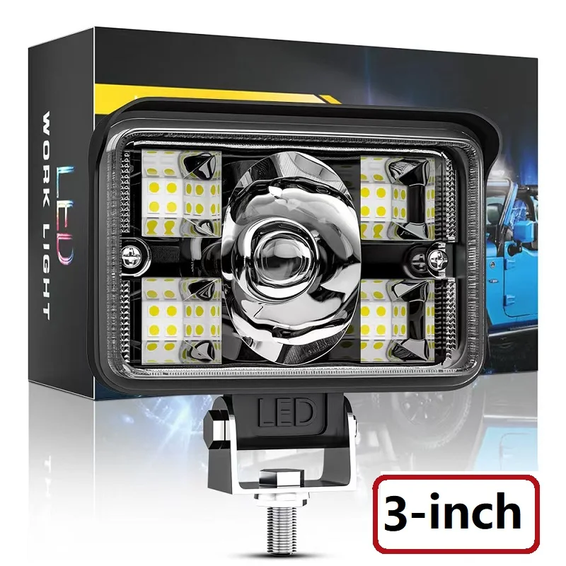 

EURS 12000LM 78 Вт 3-дюймовый 5-дюймовый светодиодный двухцветный белый желтый лазерный рабочий фонарь противотуманный фонарь для мотоцикла, внедорожника, прожектор