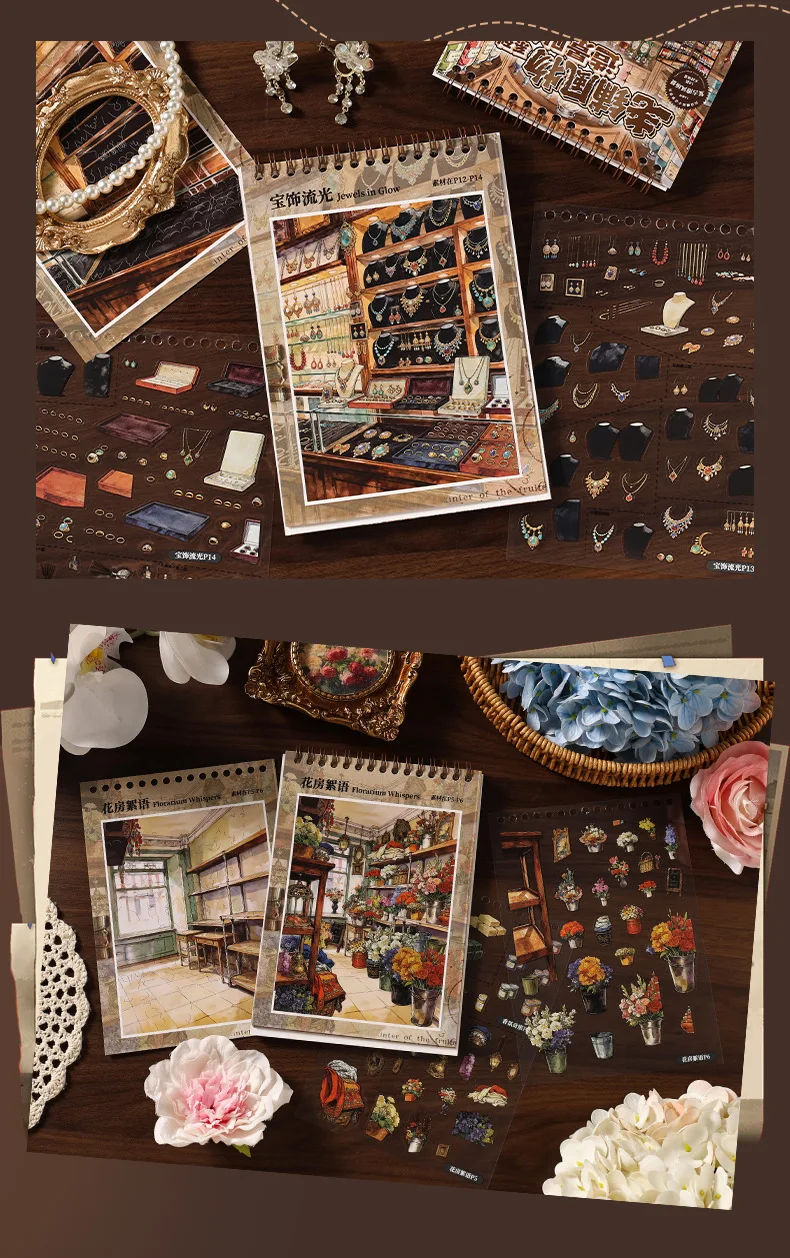 28 Stück 3D Retro Hongkong-Stil Laden-Szenen-Aufkleber DIY Handgemachte Collage Scrapbooking Tagebuch Deko Schreibwaren-Aufkleber – Detail 14