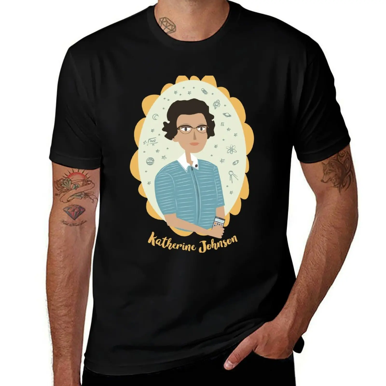 

Women of Science: Katherine Johnson T-Shirt man t shirt cotton high quality t shirts designer T-Shirt