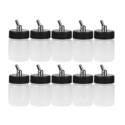 OPHIR 10x Dual Action Airbrush Paint Cup Plastic 22cc Airbrush Bottles Professional High Quality Paint Cup _AC020-10x