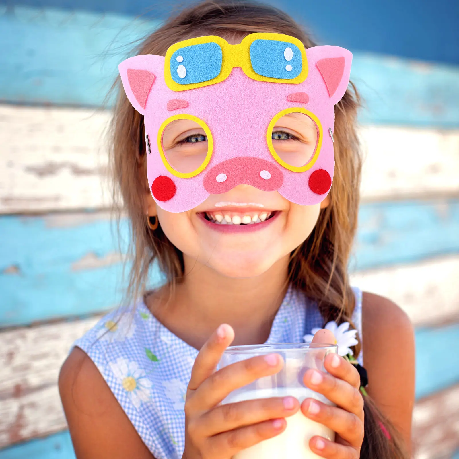 

10 шт. масок в виде животных из нетканого материала, детские мультяшные маски, дышащие, для вечеринок, косплея, Хэллоуина, маски для лица для детей, на день рождения, фестиваль