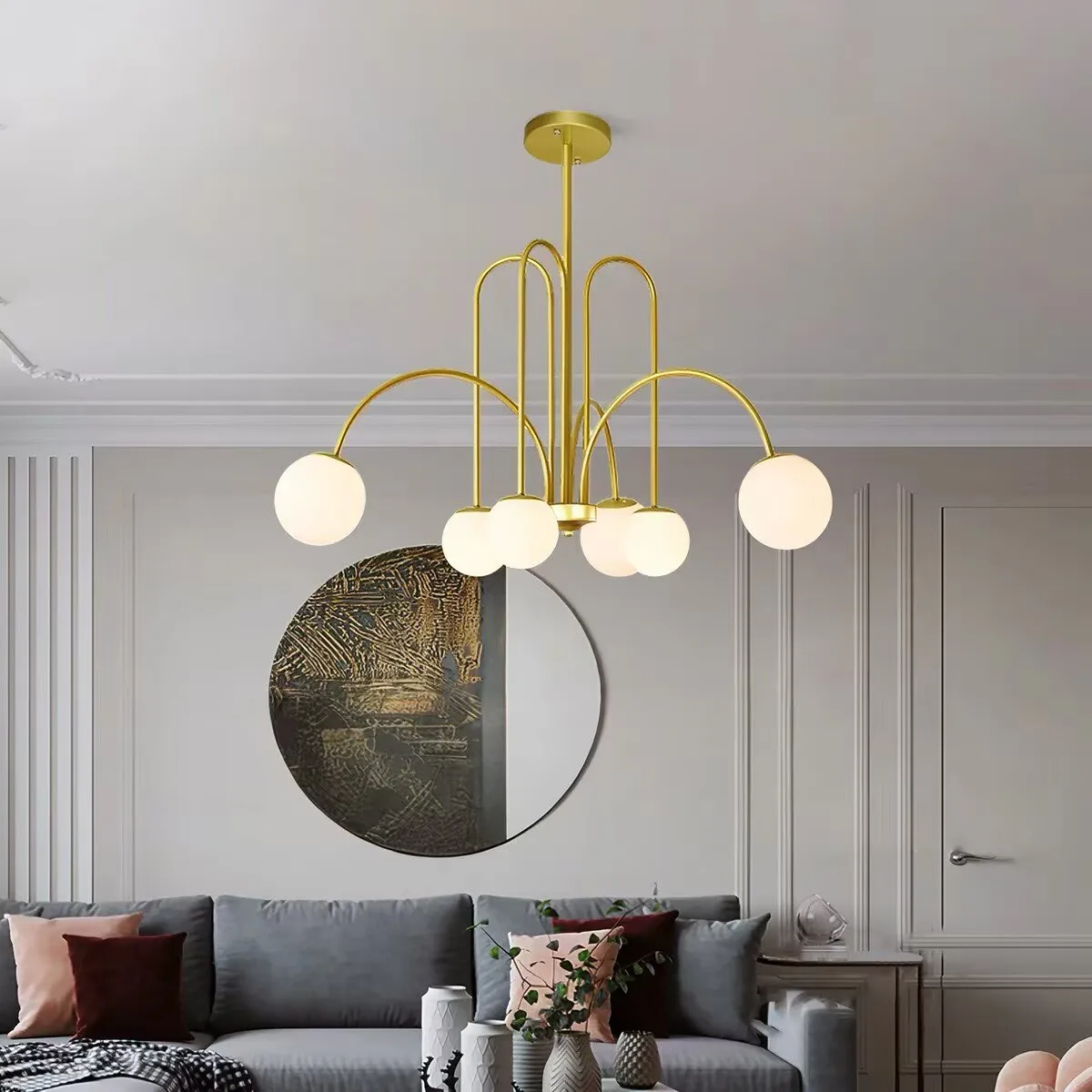 Modern E27 LED Chandelier Light For Living Room Bedroom Dining Table Kitchen Study Ceiling Pendant Lamps Lustre Home Decoration