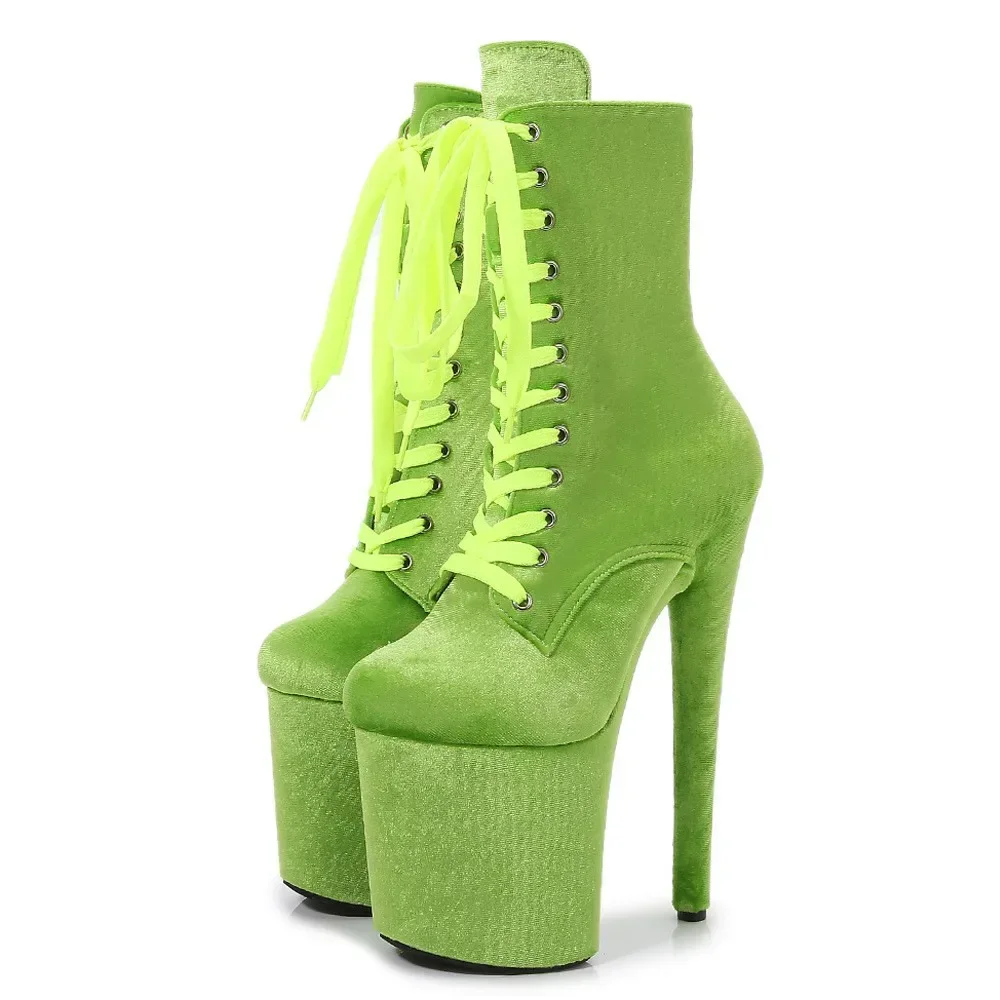 Top sale 20CM corduroy surface Platform Women Shoes high heeled shoesCustom colors boots erotic lap Pole Dancing ankle boots