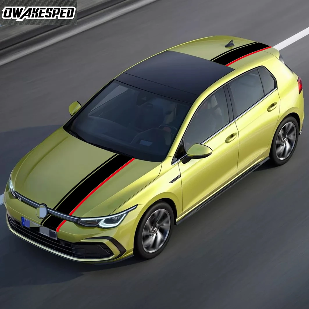 

Car Styling For Volkswagen Golf POLO Jetta CC T-cross UP Car Hood+Roof+Tail Decals Stickers Car Body Decoration Vinyl Stickers