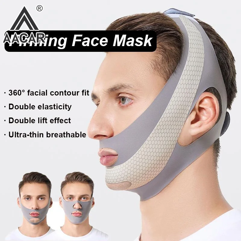 二重あごフェイスマスク顔薄型フェイスマスク痩身包帯スキンケアベルト形状リフト顔薄型スリム男性のための