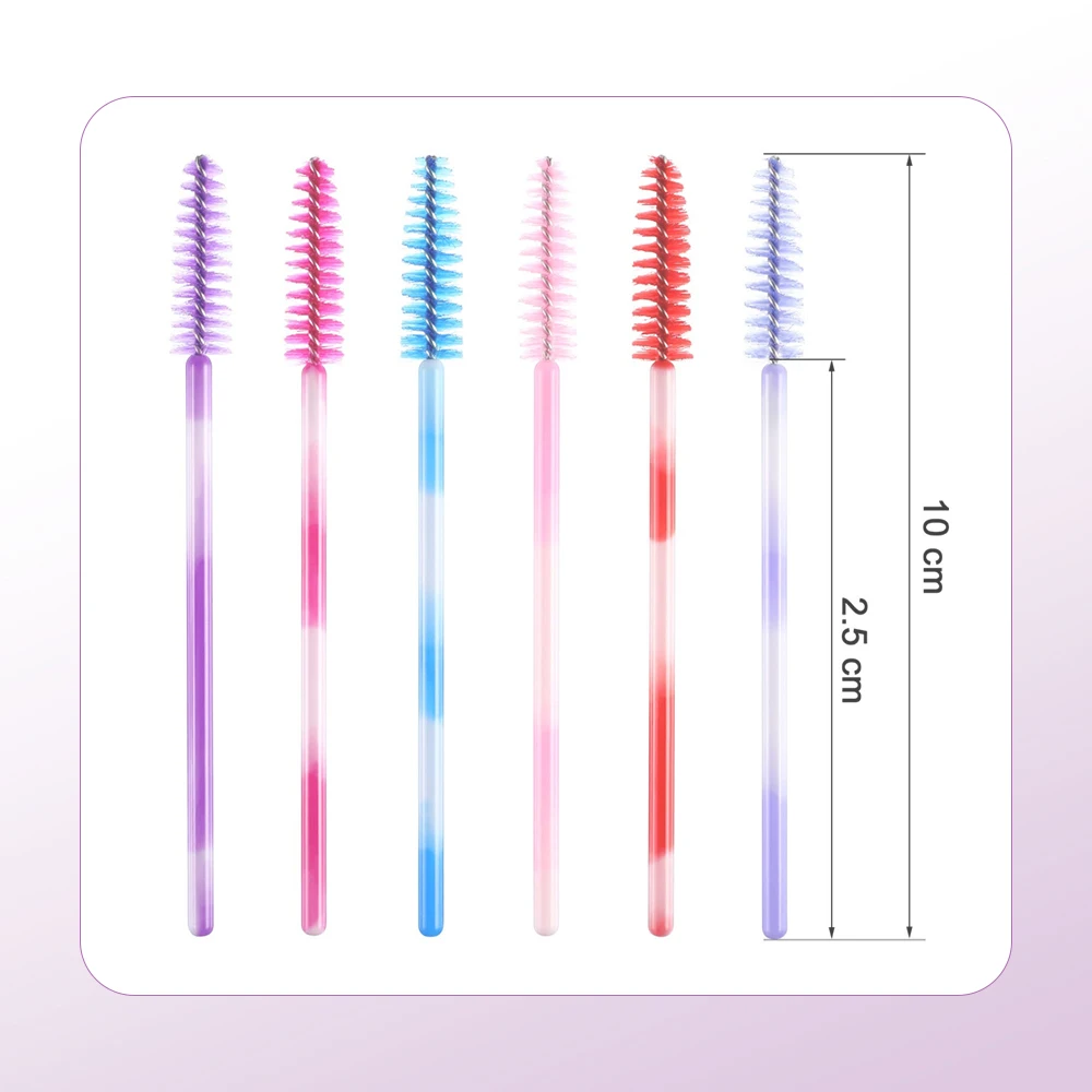 Groothandel borstel make-up tools 50 stuks kam wegwerp mascara individuele 18 kleuren applicator toverstaf wimperborstel