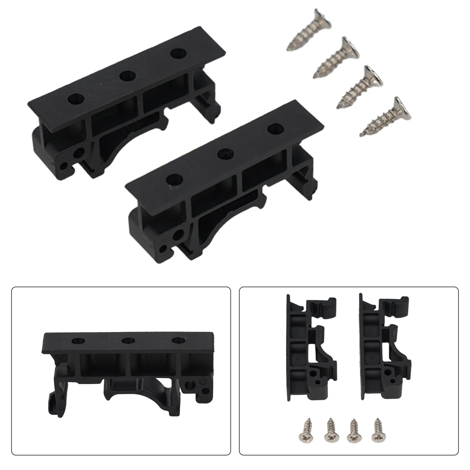 2pc PCB Mounting Brackets DIN C45 Rail Mount Adapter Electrical Testing Equipment Connector Accessories Easy To Install Remove