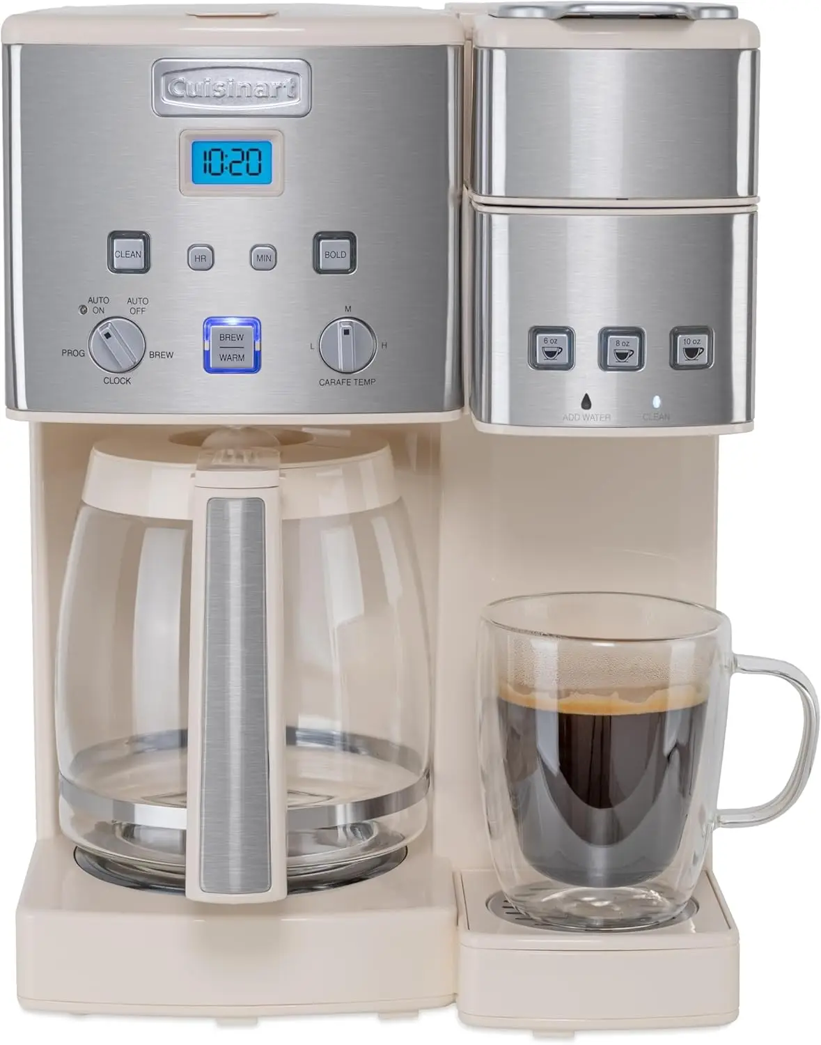 + 12 Cup Coffee Maker, Offers 3-Sizes: 6-Ounces, 8-Ounces and 10-Ounces, Cream, SS-15P1CRM