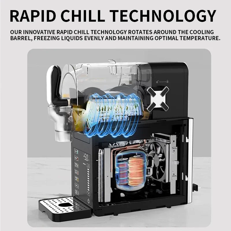 

No Ice Needed Slushy Machine for Home with Self-Cleaning Function, Professional Frozen Slushie Machine