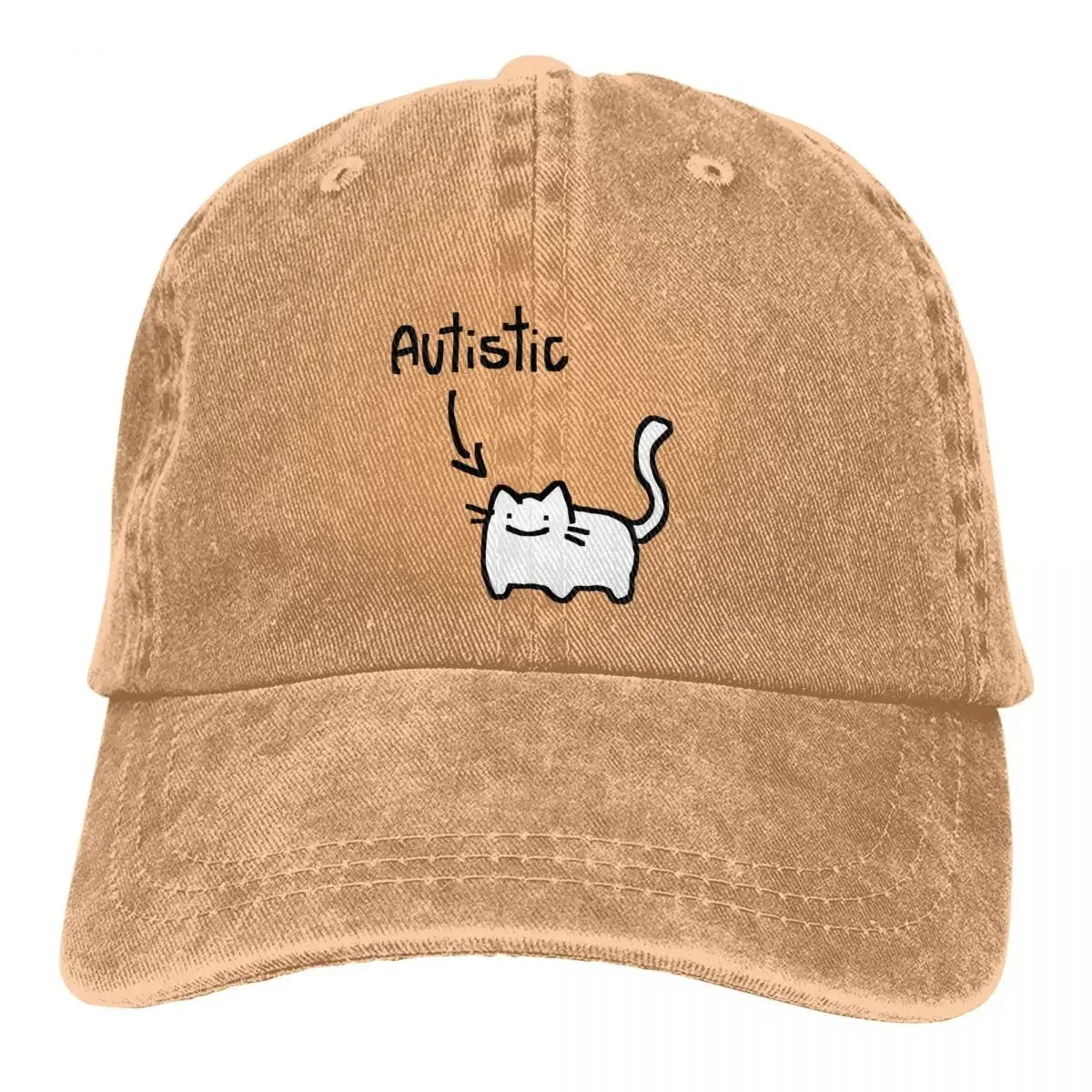 

Pure Color Dad Hats Autistic Cat Women's Hat Sun Visor Baseball Caps Animal Peaked Cap