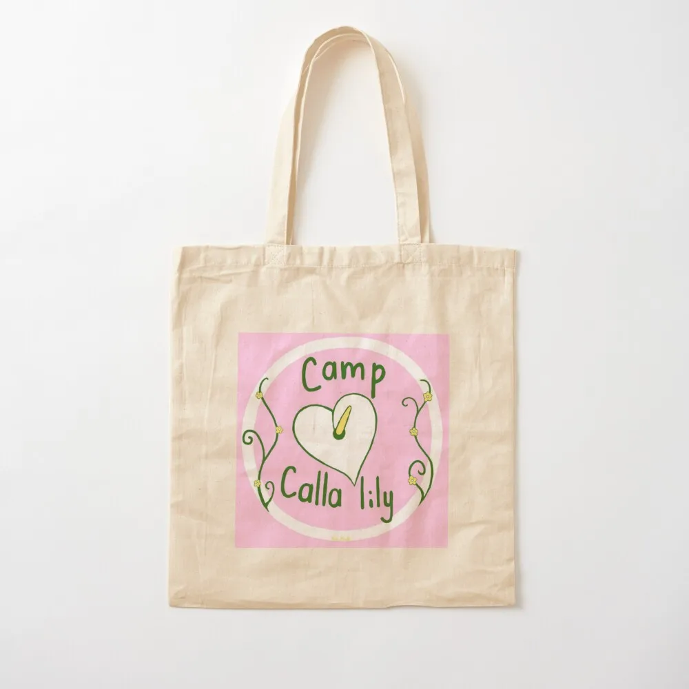 Camp Calla Lily Logo Tote Bag shopping cart bags Beach bag Canvas stote bag tote canvas