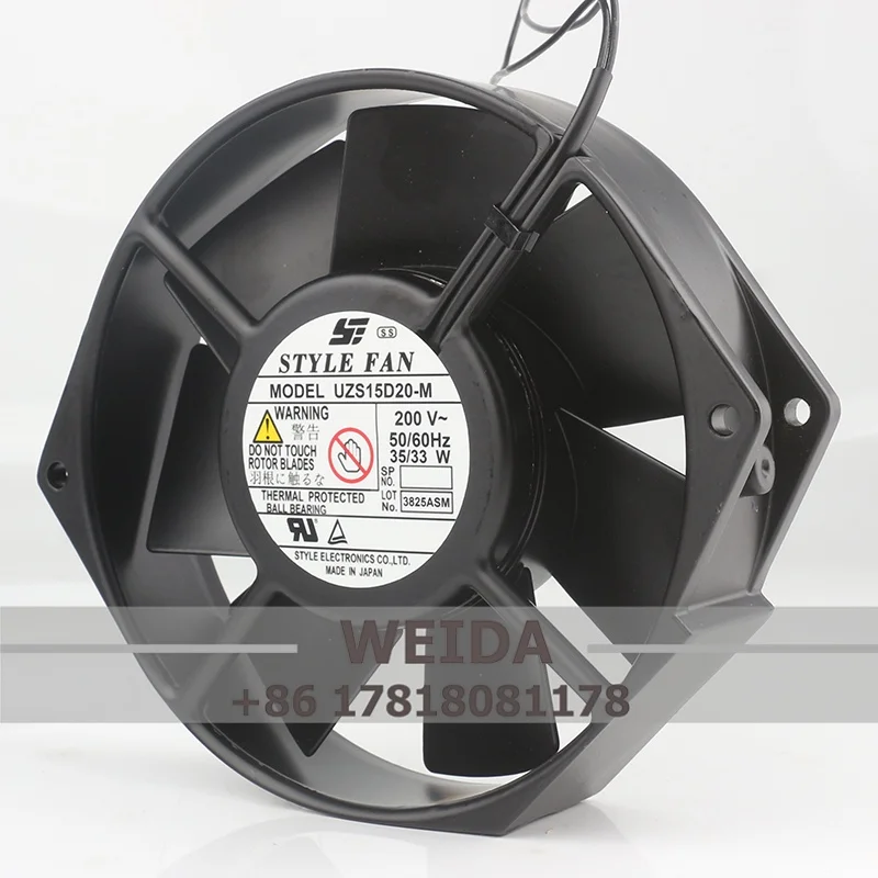 cooling fan STYLE FAN AC200V 35/33W DC EC 17238 17CM 172X150X38MM Two-wire Cabinet with high temperature resistance UZS15D20-M