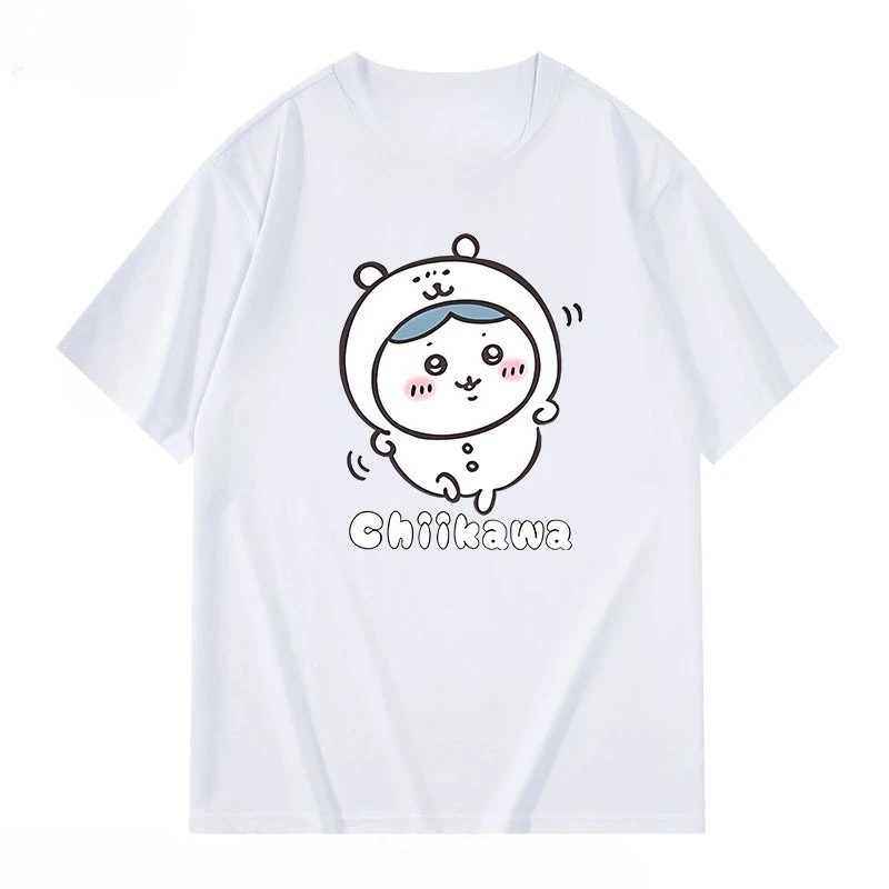 Chiikawa Usagi Hachiware × Joke Bear Cute Anime Graphic T‑Shirt, Unisex Casual Summer Short‑Sleeve Streetwear Daily Top
