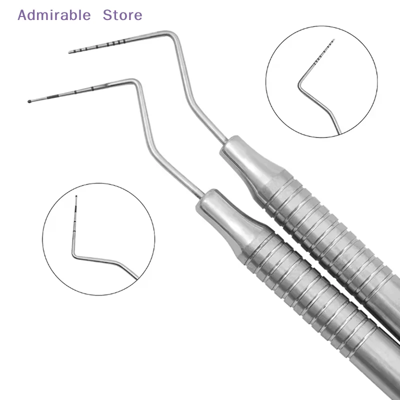 wDental Stainless Steel Periodontal Probe With Scaler 1-10 1-15  Probe Instrument Tool Teeth Clean Hygiene Tools