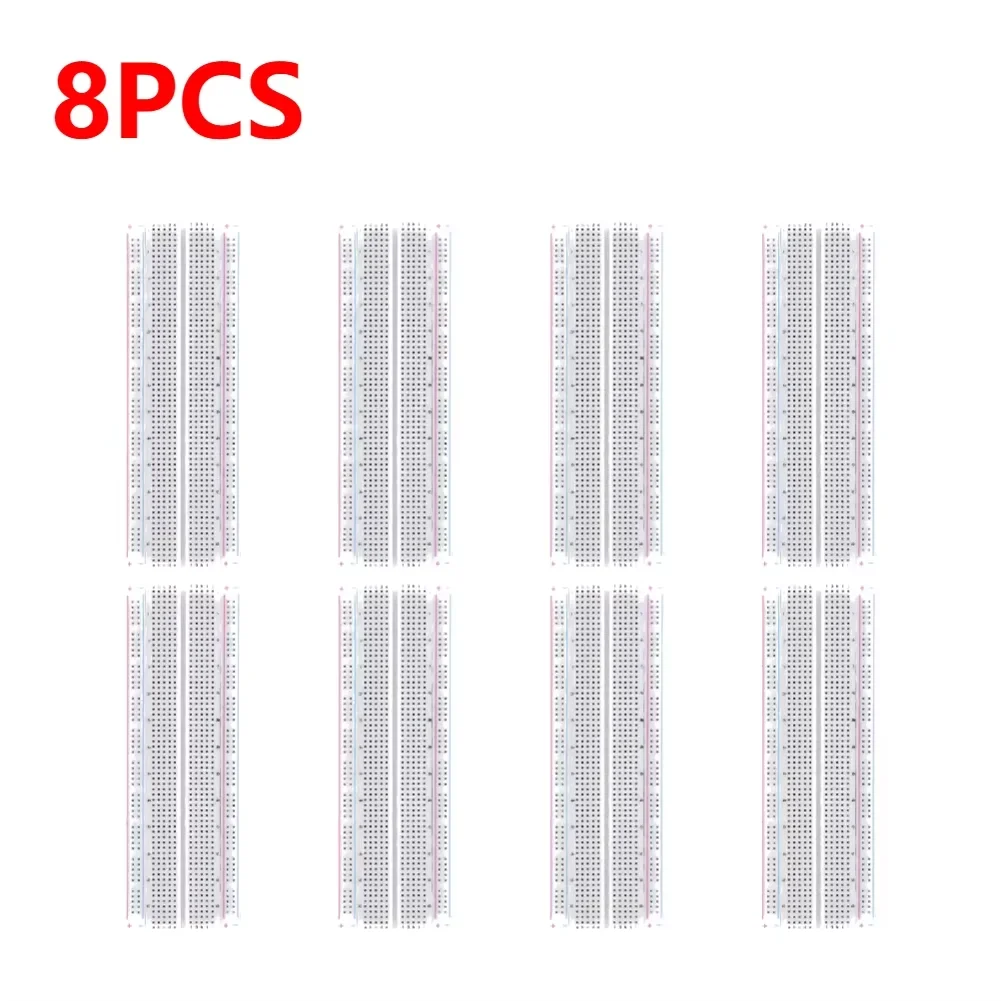 1-10 STKS Broodplank 830 Punt Soldeerloze PCB Broodplank MB-102 MB102 Test Ontwikkelen 200 aansluitingen DIY Wit/Transparant met verpakking