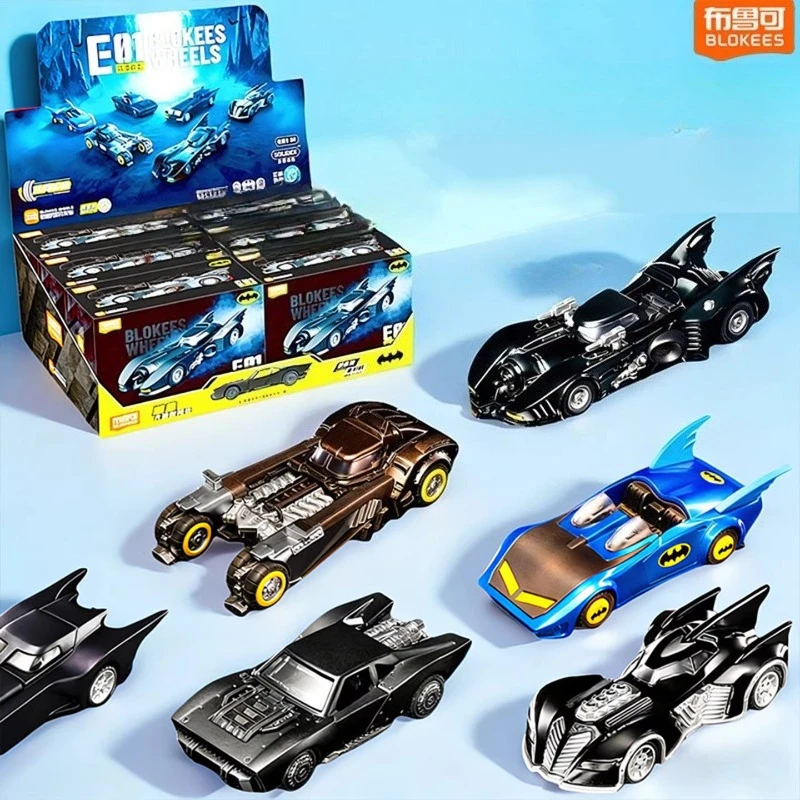 

Blokees Wheels E01 Gothan Shadows Batmobile Blind Box Batman Joker Action Figures Assembled Car Model Collectible Black Design