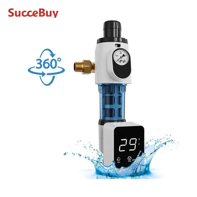 Filtre à eau de sédiments pour toute la maison SucceBuy Spin Down Filter 40 microns pour l'eau de puits, systèmes de filtration d'eau pour toute la maison, bureau