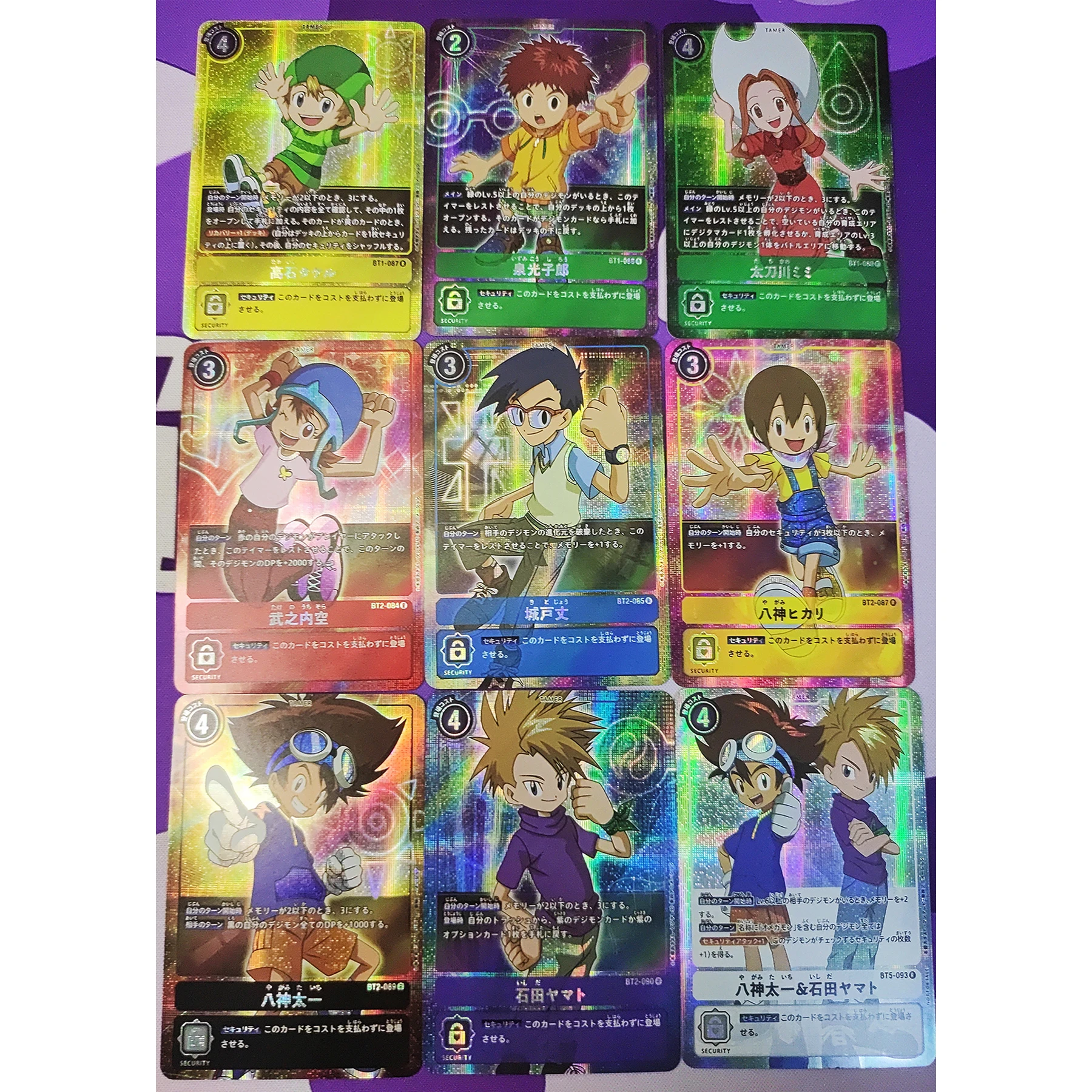 59X86Mm DIY ทำเอง9ชิ้น/เซ็ต Digimon ผจญภัย Yagami Taichi แฟลชการ์ดสะสม Dtcg อะนิเมะการ์ดของขวัญของเล่น