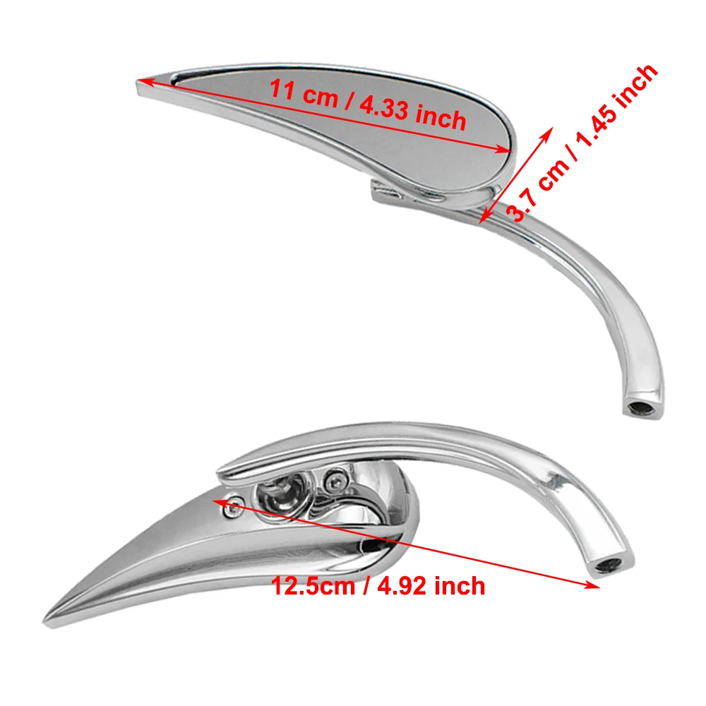 

2 Pcs Aluminum Rearview Mirrors with Mounting Screws For Harley Davidson Cross Bones 2008-2009 Motorcycle Accessories