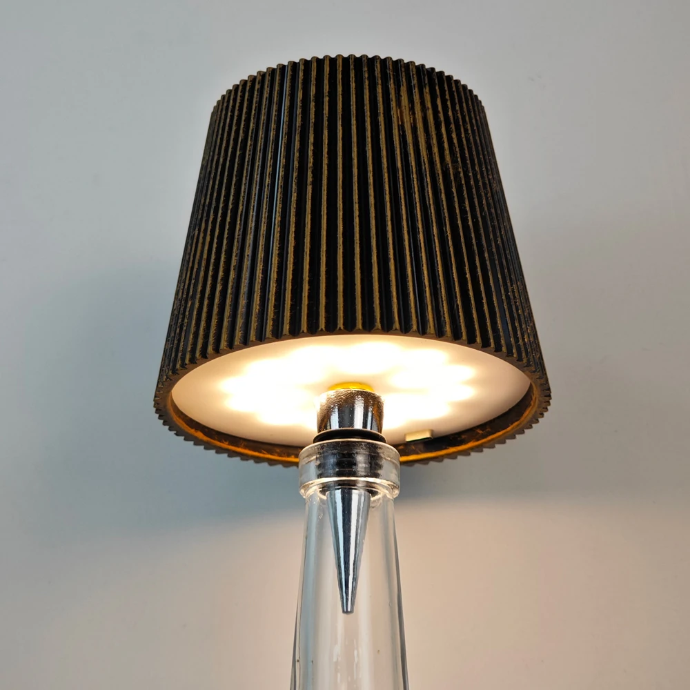 1pc,Wireless Wine Bottle Lamp Head, Portable Touch LED Bottle Lamp with 3 Modes Dimmable Light, USB Rechargeable Battery Bedside