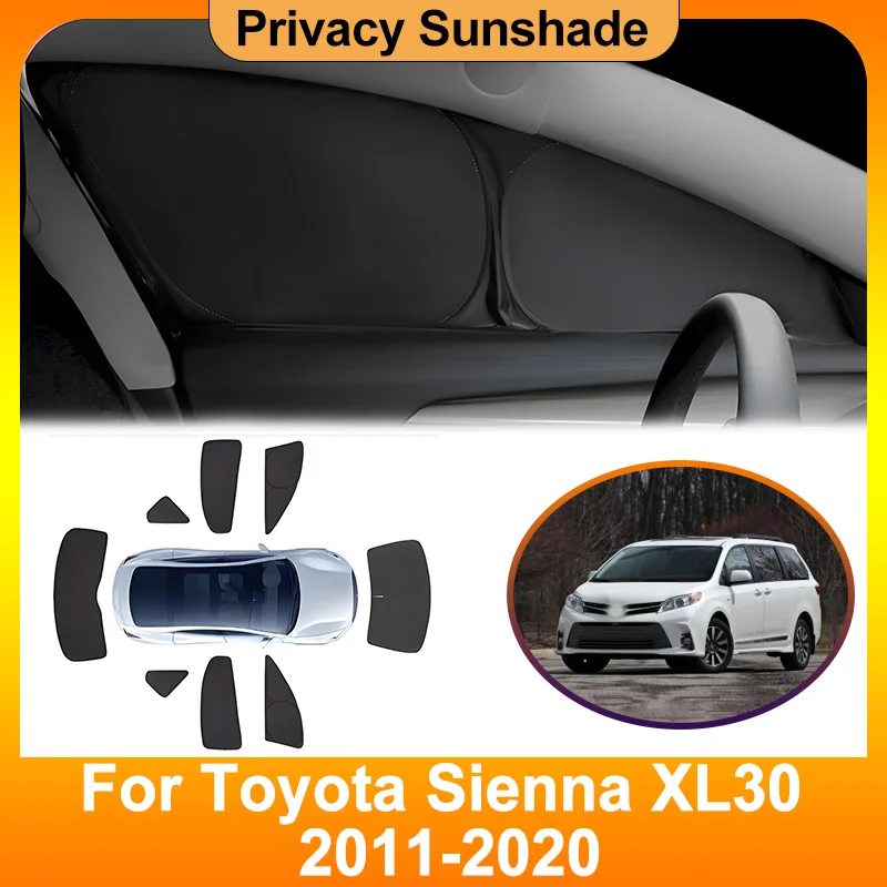 

For Toyota Sienna 2011 XL30 2012-2020 Car Sun Visor Windows Visor Privacy UV Protection Heat insulation Foldable Car Accessories