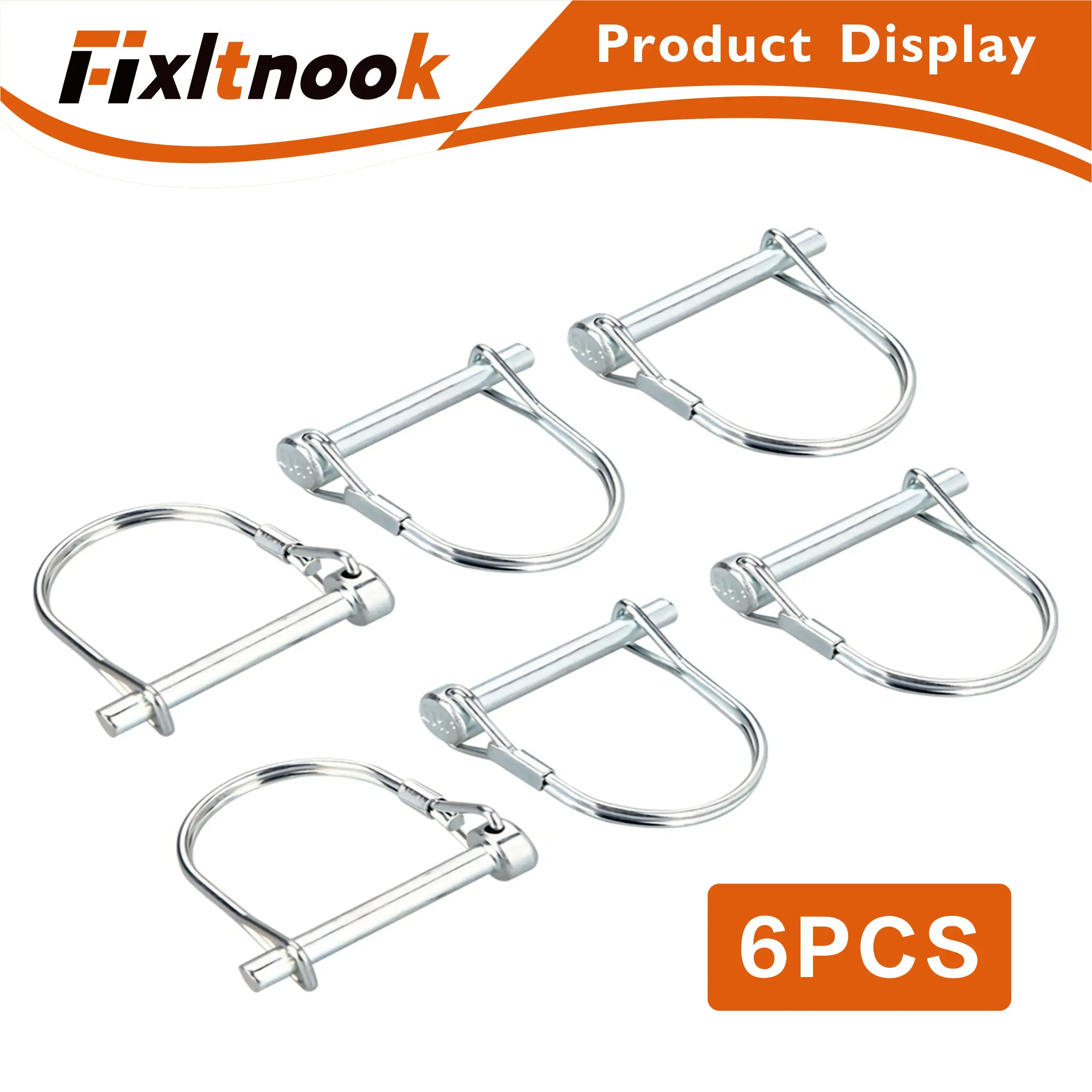 Farm trailer lawn garden with 6 1/4 inch heavy-duty stainless steel spring locking pins
