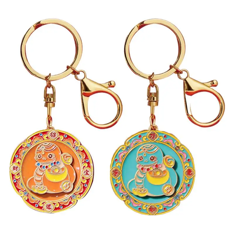 

Enamel Snake Keychain 2025 Snake Statue Keychain Snake Keychain Pendants Year of The Snake Animal Key Chain Enamel Creative