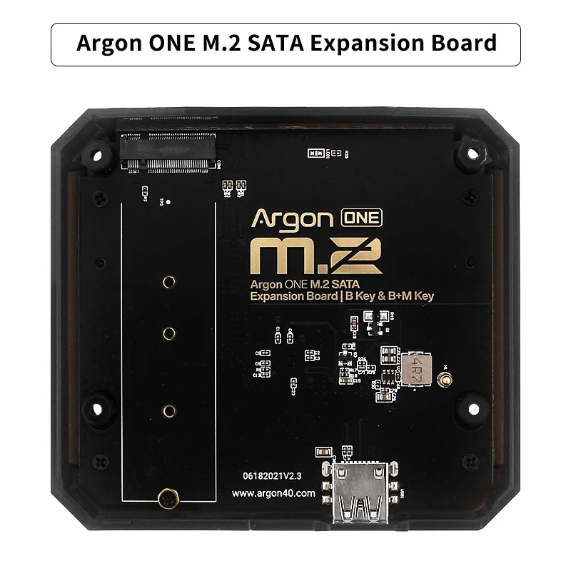 Argon ONE M.2 SSD Expansion Board USB 3.0 to M.2 SATA / NVME SSD Adapter Base for Raspberry Pi 4 Model B Argon ONE M.2 / V2 Case