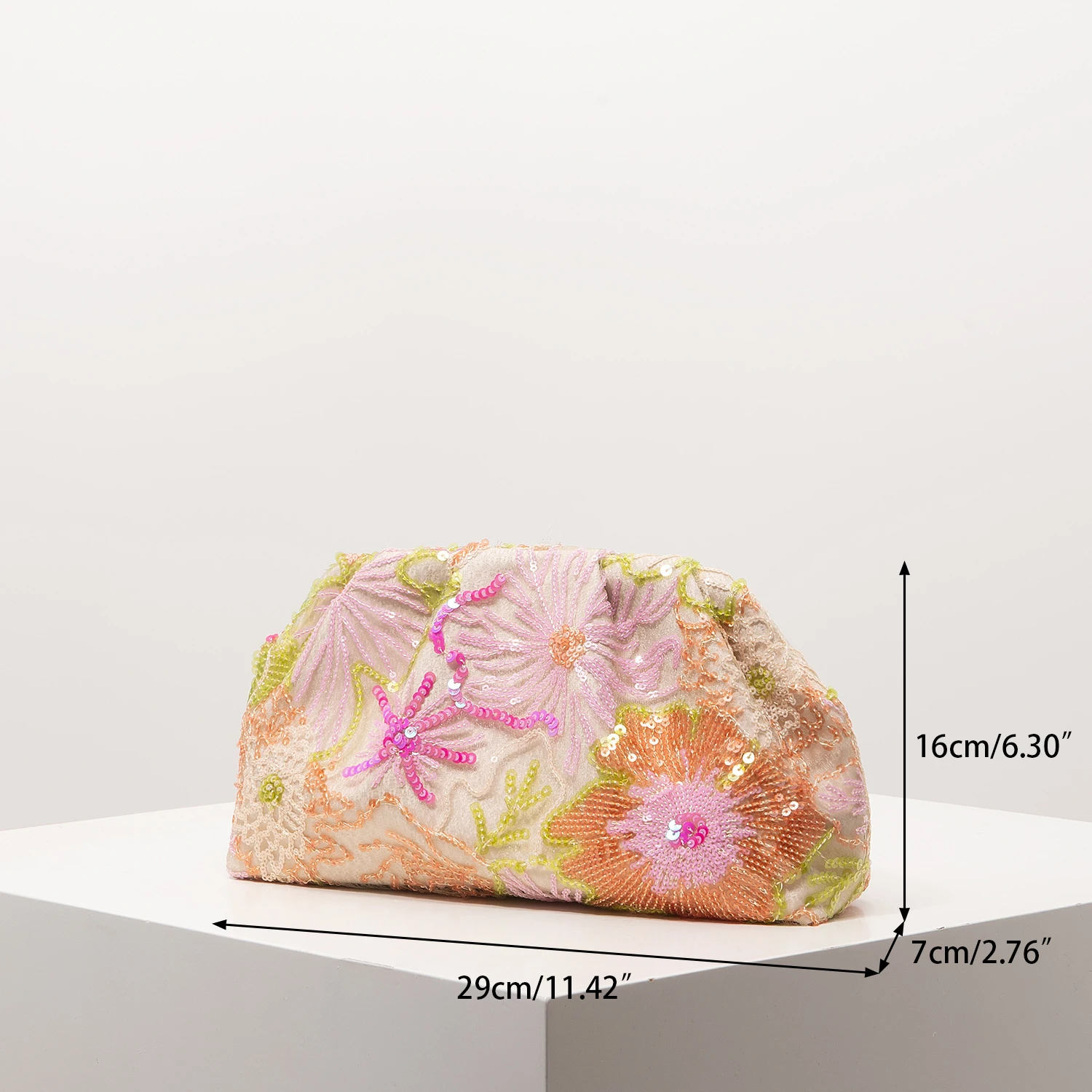 Clutch Bag,Sequin Bag,Floral Pop,Embroidery Bag,Gala Night,Party Outfits,Prom Bag,Wedding Items,Elegante,Gifts,Random Pattern image 2