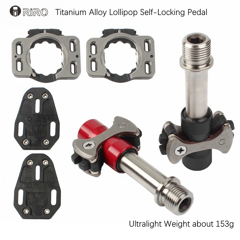 

Ultra-light Titanium Alloy Lollipop Self-Locking Pedal Steel Shaft/Titanium Shaft Tripellin Bicycle Lock Pedal For Road Bike