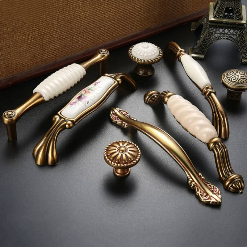 Vintage Ceramic Kitchen Cabinet Pulls Cupboard Handles Antique Furniture Handles Wardrobe Closet Pulls Cabinet Knobs And Handles